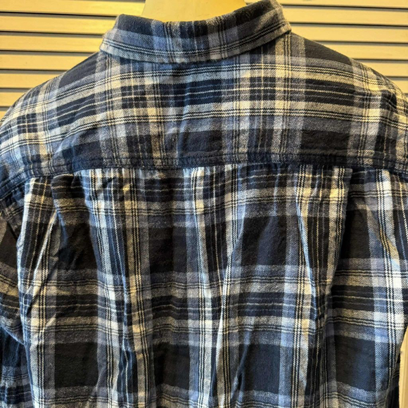 Men's Faded Glory Casual Button Down Shirt XLT (46-48)Blue Plaid - Picture 6 of 11